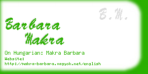 barbara makra business card